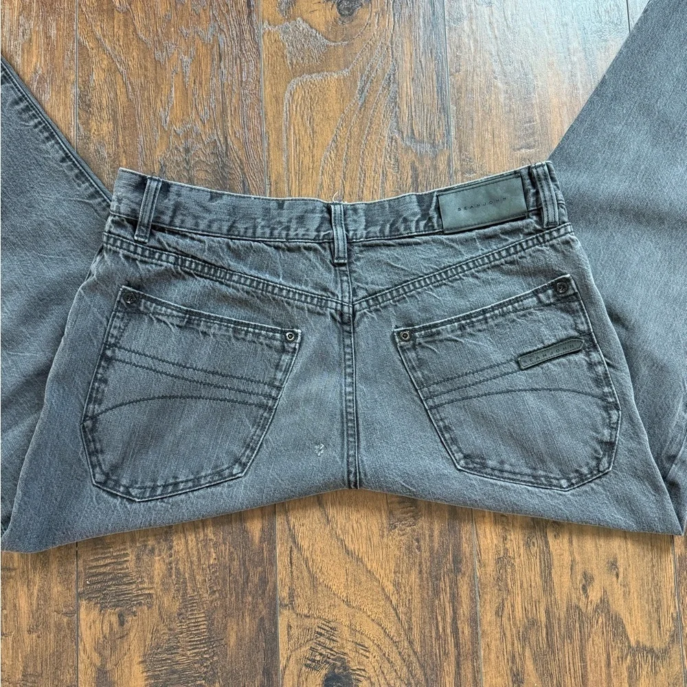 SEAN JOHN BAGGY GREY WASHED JEANS Men's Jeans